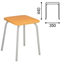 Табурет РС01-03, серебристый каркас, песочный кожзам, РС.01/03-523-05 531131