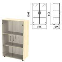 Шкаф закрытый со стеклом 