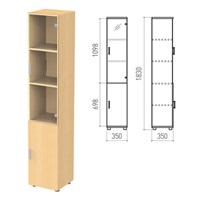 Шкаф закрытый со стеклом 