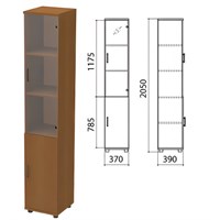 Шкаф закрытый со стеклом 