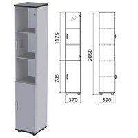Шкаф закрытый со стеклом 