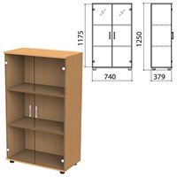 Шкаф закрытый со стеклом 