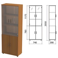 Шкаф закрытый со стеклом 