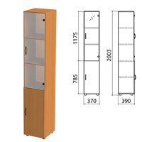 Шкаф закрытый со стеклом 