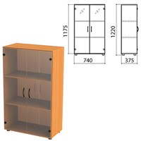 Шкаф закрытый со стеклом 