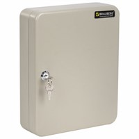Шкафчик (Ключница) на 90 ключей BRAUBERG, 300х240х80 мм, с замком, +90 брелоков, серый, 290339 290339