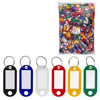 Бирки для ключей КОМПЛЕКТ 1000 ШТ., длина 50 мм, инфо-окно 30х15 мм, АССОРТИ, STAFF, 237494, 91 237494