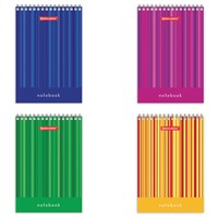 Блокнот МАЛЫЙ ФОРМАТ А6 97х145 мм, 40 л., гребень, картон, клетка, BRAUBERG, 