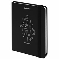 Блокнот с резинкой в клетку 96 л., МАЛЫЙ ФОРМАТ А6 (109х148 мм), твердая обложка, BRAUBERG, 