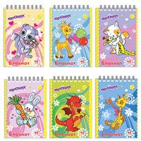 Блокнот МАЛЫЙ ФОРМАТ А7 75х105 мм, 40 л., гребень, картон, клетка, ЮНЛАНДИЯ, 