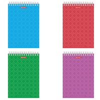 Блокнот А5 146х205 мм, 60 л., гребень, картон, жесткая подложка, клетка, BRAUBERG, 