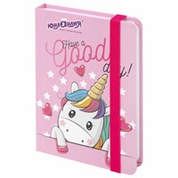 Блокнот с резинкой в клетку 96 л., МАЛЫЙ ФОРМАТ А6 (109х148 мм), твердая обложка, ЮНЛАНДИЯ, 