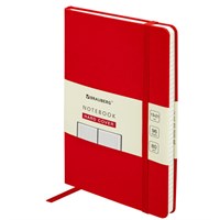Блокнот А5 (130х210 мм), BRAUBERG ULTRA, балакрон, 80 г/м2, 96 л., клетка, красный, 113034 113034