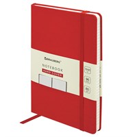 Блокнот А5 (130х210 мм), BRAUBERG ULTRA, балакрон, 80 г/м2, 96 л., в точку, красный, 113042 113042