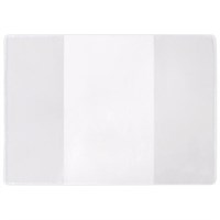 Обложка для паспорта, трудовой книжки нового образца, вертикальная, ПВХ, прозрачная, 