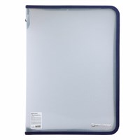 Папка на молнии пластиковая А4, ОБЪЕМНАЯ, 335х240х20 мм, матовая диагональ, BRAUBERG, РОССИЯ, 226036 226036