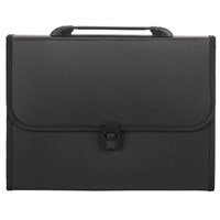 Папка-портфель пластиковая STAFF А4 (330х235х50 мм), 7 отделений, с окантовкой, индексные ярлыки, черный, 221206 221206