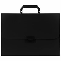 Портфель пластиковый STAFF А4 (330х235х36 мм), 7 отделений, индексные ярлыки, черный, 229243 229243
