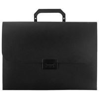 Портфель пластиковый STAFF А4 (330х235х36 мм), 13 отделений, индексные ярлыки, черный, 229245 229245