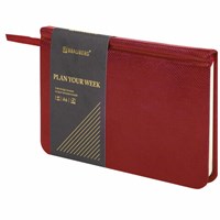 Еженедельник недатированный МАЛЫЙ ФОРМАТ 95х155 мм, А6, BRAUBERG 