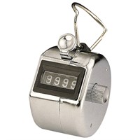 Счетчик механический KW-trio, счет от 0 до 9999, корпус металлический хромированный, -2410 451679