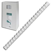 Пружины пластиковые для переплета, КОМПЛЕКТ 100 шт., 16 мм (для сшивания 101-120 л.), белые, FELLOWES, FS-53470 530030