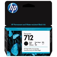 Картридж струйный для плоттера HP (3ED70A) DesignJet T230/T250/T630/T650, №712, черный, оригинальный 363910