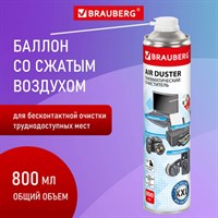 Баллон со сжатым воздухом BRAUBERG ДЛЯ ОЧИСТКИ ТЕХНИКИ, 800 мл, 513691 513691