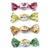 Карамель леденцовая МИНИ-М Тропик, ассорти (апельсин, банан, малина, ананас), 1 кг 622301