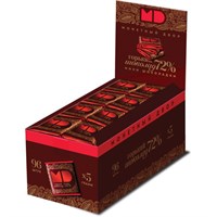 Шоколад порционный МОНЕТНЫЙ ДВОР, горький шоколад 72% какао, 96 плиток по 5 г, в шоубоксах, 507 621536