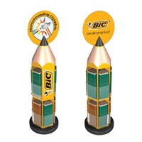 Дисплей настольный для размещения карандашей BIC, 21х21х90 см, 11 отделений, БЕЗ НАПОЛНЕНИЯ, 944859 502659