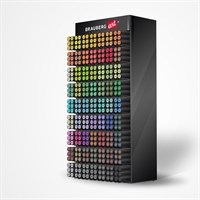 Дисплей настольный для размещения маркеров для скетчинга BRAUBERG ART, 63 ячейки, 378 маркеров (в комплект не входят), 504908 504908