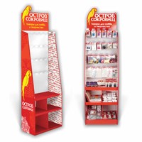 Стойка для размещения товара напольная усиленная ОСТРОВ СОКРОВИЩ, 200х60х40 см, 3 полки, 25 крючков, 504343 504343