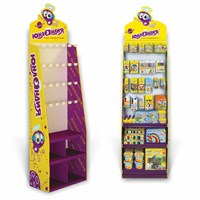 Стойка для размещения товара напольная УСИЛЕННАЯ ЮНЛАНДИЯ, 200х60х40 см, 3 полки, 25 крючков, 504345 504345