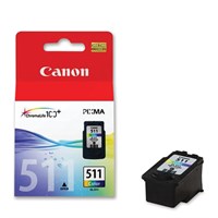 Картридж струйный CANON (CL-511) Pixma MP240/MP260/MP480, цветной, оригинальный, ресурс 244 стр., 2972B007 360991
