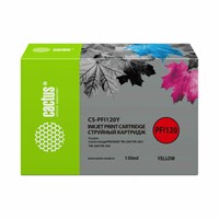 Картридж струйный CACTUS (CS-PFI120Y) для Canon imagePROGRAF TM-200/TM-205/TM-300, желтый, 130 мл 363872