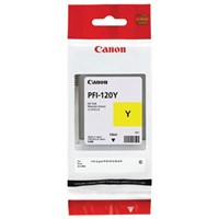 Картридж струйный CANON (PFI-120Y) для imagePROGRAF TM-200/205/300/305, желтый, 130 мл, оригинальный, 2888C001 363496