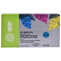 Картридж струйный CACTUS (CS-B3P21A) для HP DesignJet T920/T1500/T2530, желтый 363689