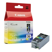 Картридж струйный CANON (CLI-36) PIXMA iP100, цветной, оригинальный, ресурс 250 стр., 1511B001 362266