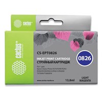 Картридж струйный CACTUS (CS-EPT0826) для EPSON Stylus R270/R390/ RX590, светло-пурпурный 361957