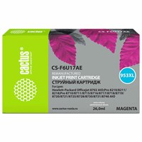 Картридж струйный CACTUS (CS-F6U17AE) для HP OfficeJet Pro 7740/8210/8218/8710, пурпурный 364181