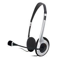 Наушники с микрофоном (гарнитура) SVEN AP-010MV, проводные, 2 м, с оголовьем, черные, SV-0410010MV 512970