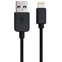 Кабель USB 2.0 - Lightning, 1 м, RED LINE, для подключения портативных устройств, черный, УТ000008646 512609