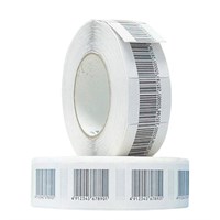 Этикетки самоклеящиеся противокражные радиочастотные, 40х40 мм, ложный штрихкод, рулон 1000 шт. 291061
