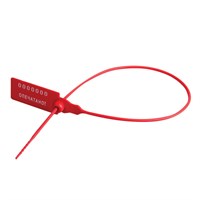 Пломбы пластиковые номерные УНИВЕРСАЛ, самофиксирующиеся, длина рабочей части 320 мм, КРАСНЫЕ, КОМПЛЕКТ 1000 шт., 600806 600806