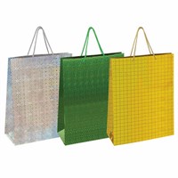 Пакет подарочный (1 штука) 33x13x45 см, ЗОЛОТАЯ СКАЗКА голография, ассорти 3 цвета, 606610 606610
