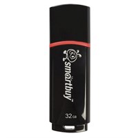 Флеш-диск 32 GB, SMARTBUY Crown, USB 2.0, черный, SB32GBCRW-K 512184