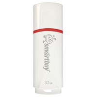 Флеш-диск 32 GB, SMARTBUY Crown, USB 2.0, белый, SB32GBCRW-W 512185