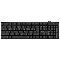 Клавиатура проводная DEFENDER Element HB-520, USB, 104 клавиши + 3 дополнительные клавиши, черная, 45522 511790