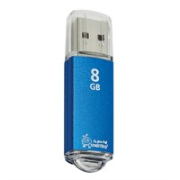 Флеш-диск 8 GB, SMARTBUY V-Cut, USB 2.0, металлический корпус, синий, SB8GBVC-B 512182